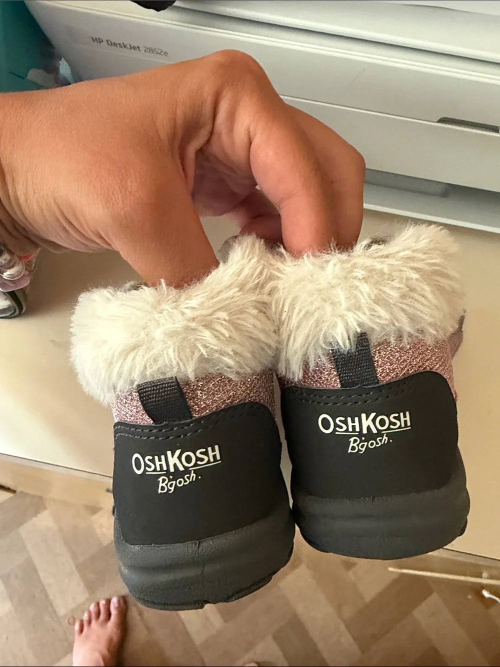 Sparkle Pink girls Winter Boots with Faux Fur